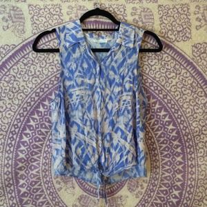 button up tie crop top