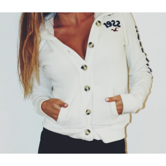 Hollister Jackets & Blazers - Hollister White Jacket.