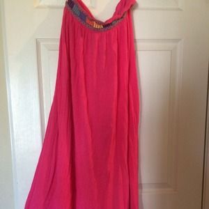 Beautiful hot pink maxi skirt