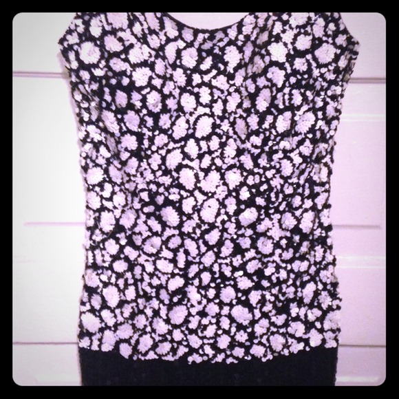 Sequin color blocked cocktail  dress😍