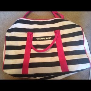 Victoria's Secret Striped Duffle Weekender