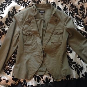 BEBE: Olive green fall jacket