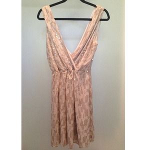 Gold (nude/gorgeous) Express Dress! Worn once!