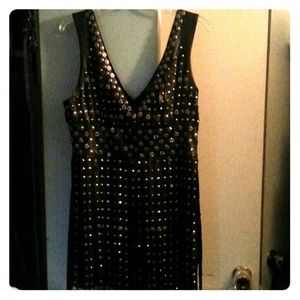 BEBE studded leather dress