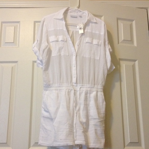 White romper shorts
