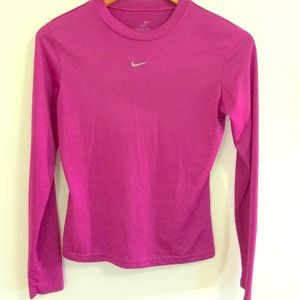 Nike Ladies long sleeve Dri-Fit top Magenta Size S