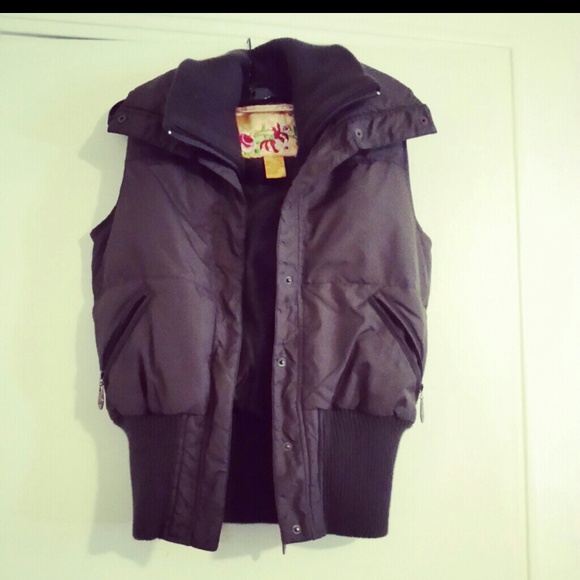 me jane Jackets & Blazers - Chocolate brown puffer vest
