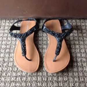 Black and brown sandals