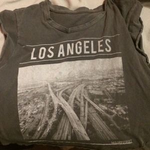 Brandy Melville Los Angeles crop tee