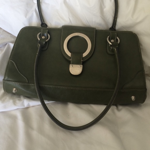 Earth Green colored Handbag