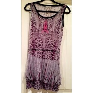 Pink and Grey cheetah print dress