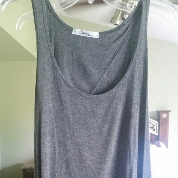 **** SOLD ****Grey open back shirt