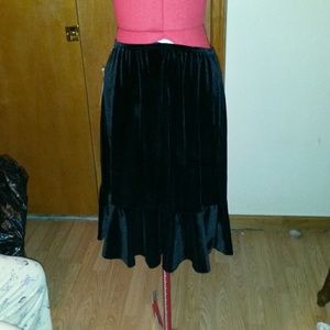 Black velvet looking skirt