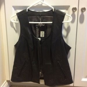 Harley leather vest
