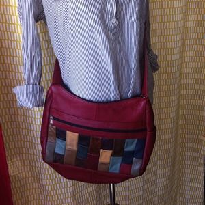 Vintage Leather Messenger Bag