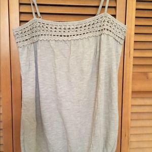 NWT crochet trim cami