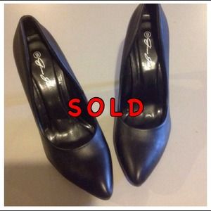 Black leather  4 inch heels(SOLD)