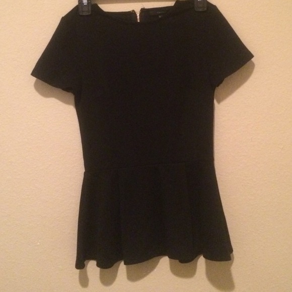 Black peplum top