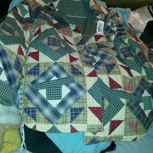 Quilted patchwork reversible jacket