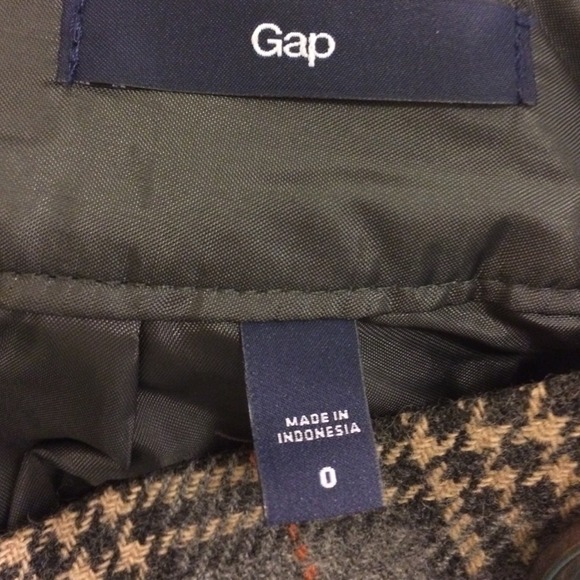GAP Gray & Gold Plaid wool mini-skirt size 0 HOT! - Picture 4 of 4
