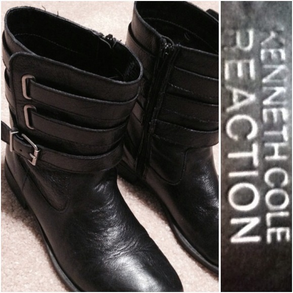 Kenneth Cole Reaction Boots - 💯 Leather Kenneth Cole Black Boots