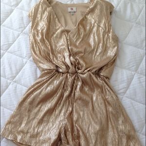 Sequin gold romper
