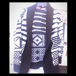 aztec print cardigan / sweater