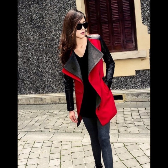 Outerwear - Gorgeous Red & Black Jacket