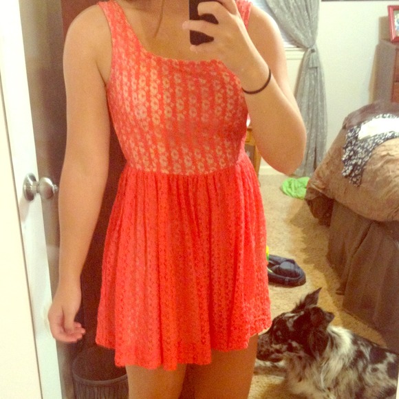 Coral Charlotte Russe dress