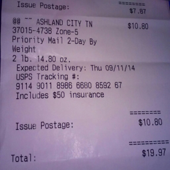 Proof of shipping (: