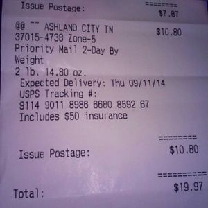 Proof of shipping (: