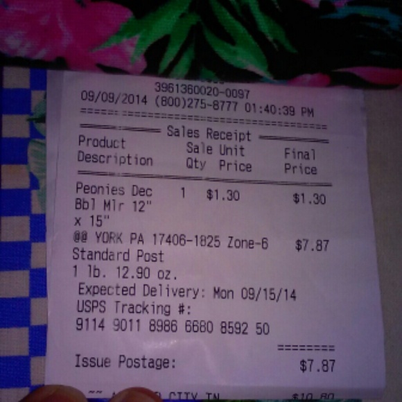 Proof of shipping cx