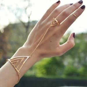Triangle Bracelet Ring Linked