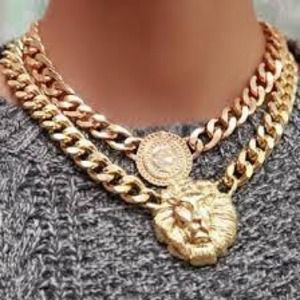 SOLD!!!Double Gold Chain Chokers