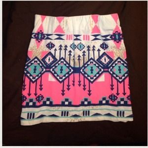 Freeway Aztec Mini Skirt
