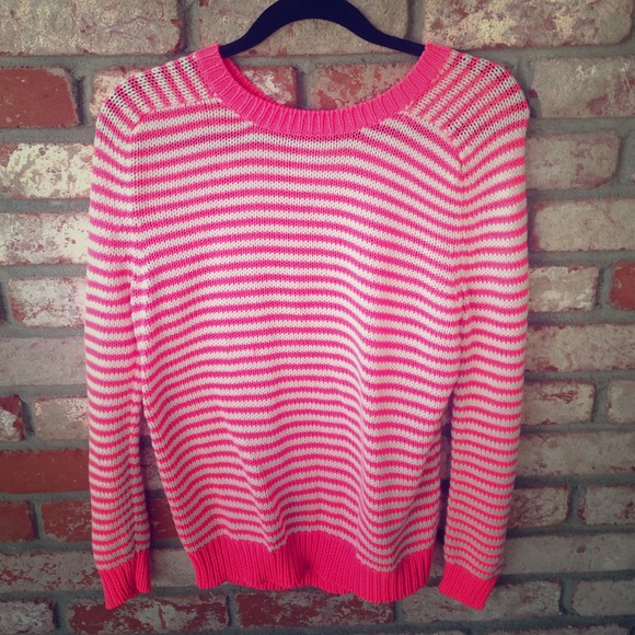 Pink and White Sweater!