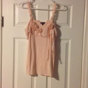 Express blush ruffle tank