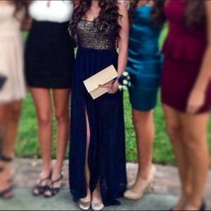 Blue Homecoming Dress