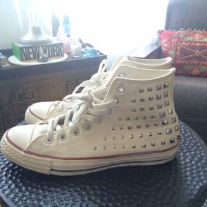 Converse Chuck Taylor Collar High Tops with Studs