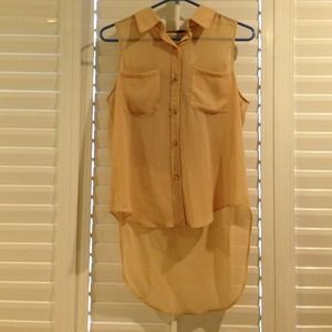 Button Up Collar Tank Top