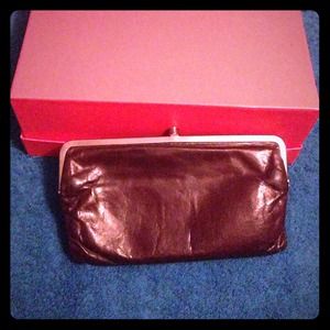 Genuine hobo "Lauren" style wallet in dark brown