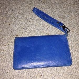 Genuine HOBO blue wallet wristlet