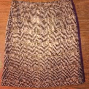J. Crew brown tweed skirt - classy bargain!
