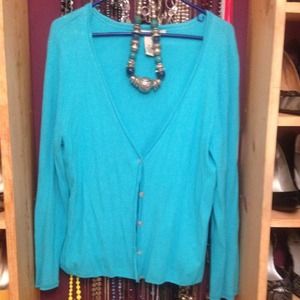 Turquoise cardigan