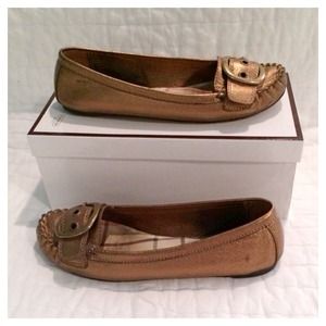 Coach Bronze Flats