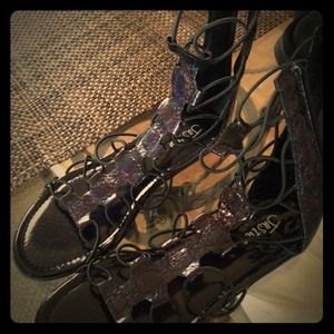 Black gladiator shoes