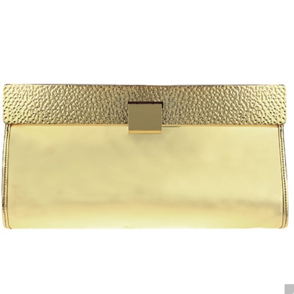 Nina "Bach" clutch, NWT's, gold