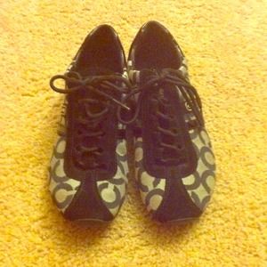 ❌(HOLD)❌Black coach tennis shoes