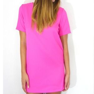 Hot Pink Tee Dress