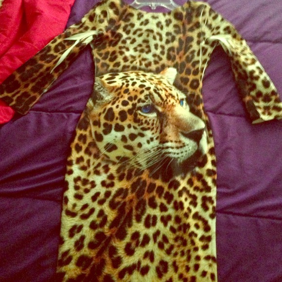 Cheetah tight fit dress